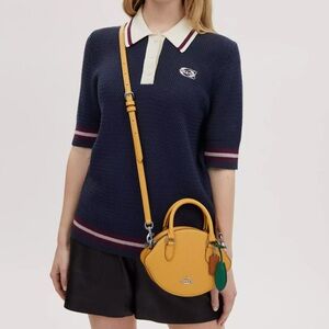 NWT Coach Honeycomb Lemon Crossbody